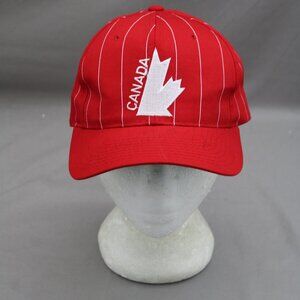 Hockey Canada Hat (VTG) - Pin Stripe 1980s Logo by Starter - Adult Snapback